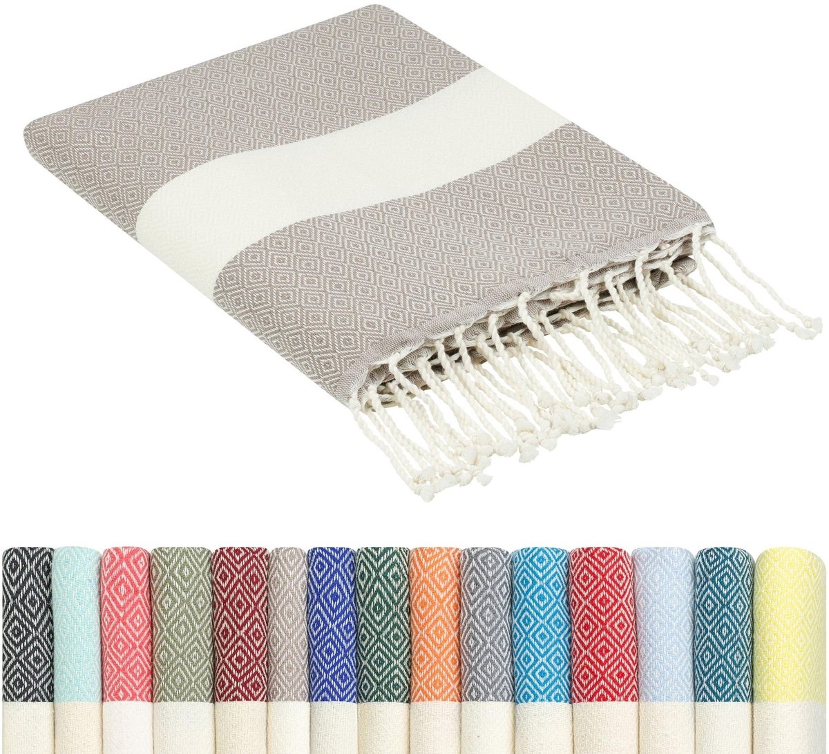Omgoods - Grote Fouta Hamamdoek 100x200 cm – Compact Katoen voor Strand, Sauna en Picknick