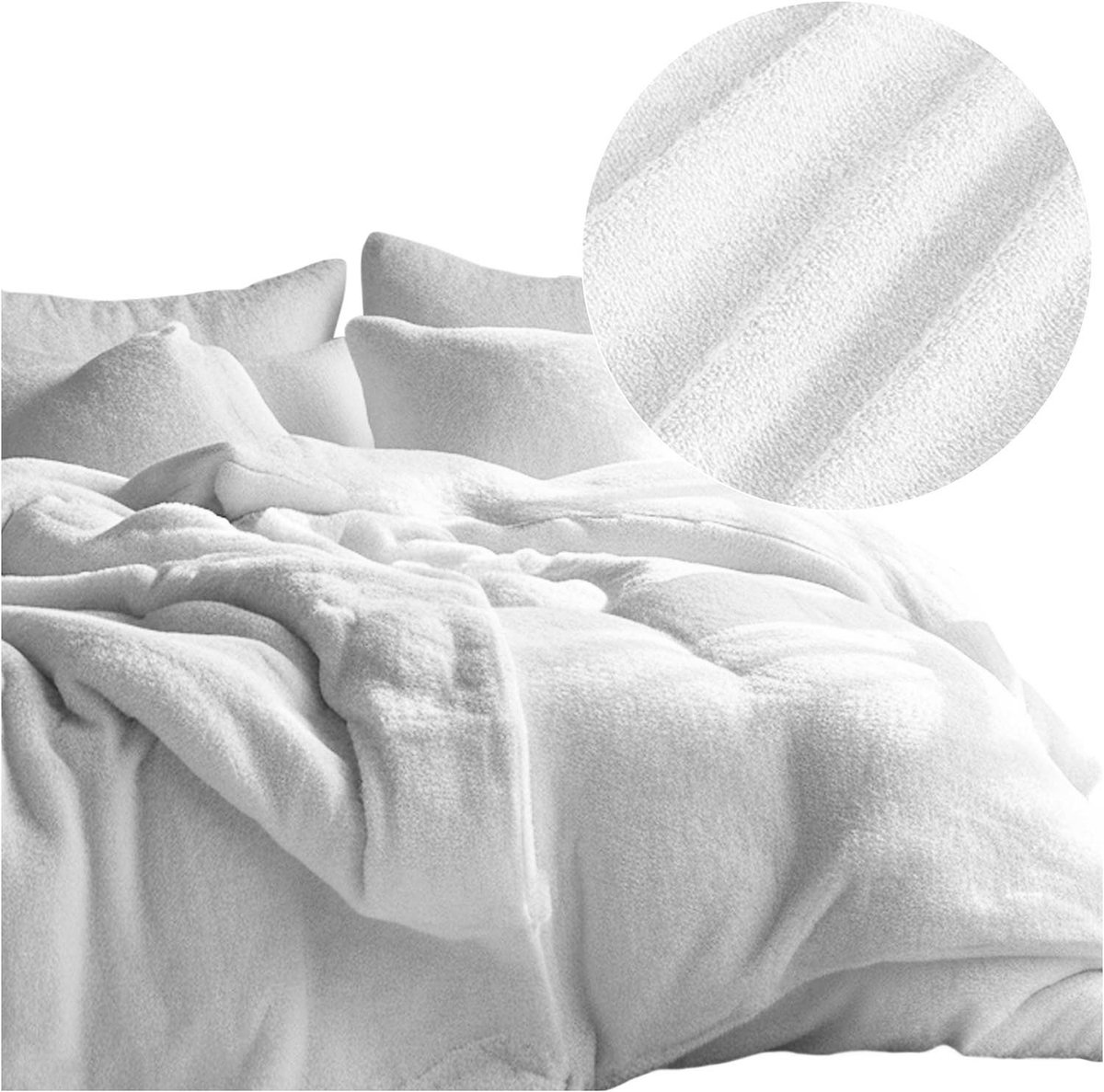 Terry Beddengoedset Wit 160x200 cm - Zacht & Warm