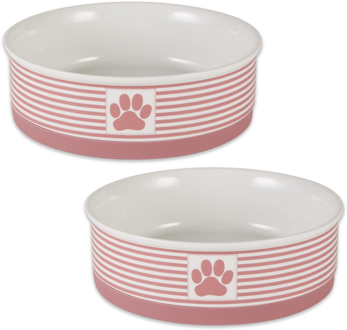 Omgoods - Set van 2 Grote Keramische Hondenvoederbakken 7.5x2.4 inch