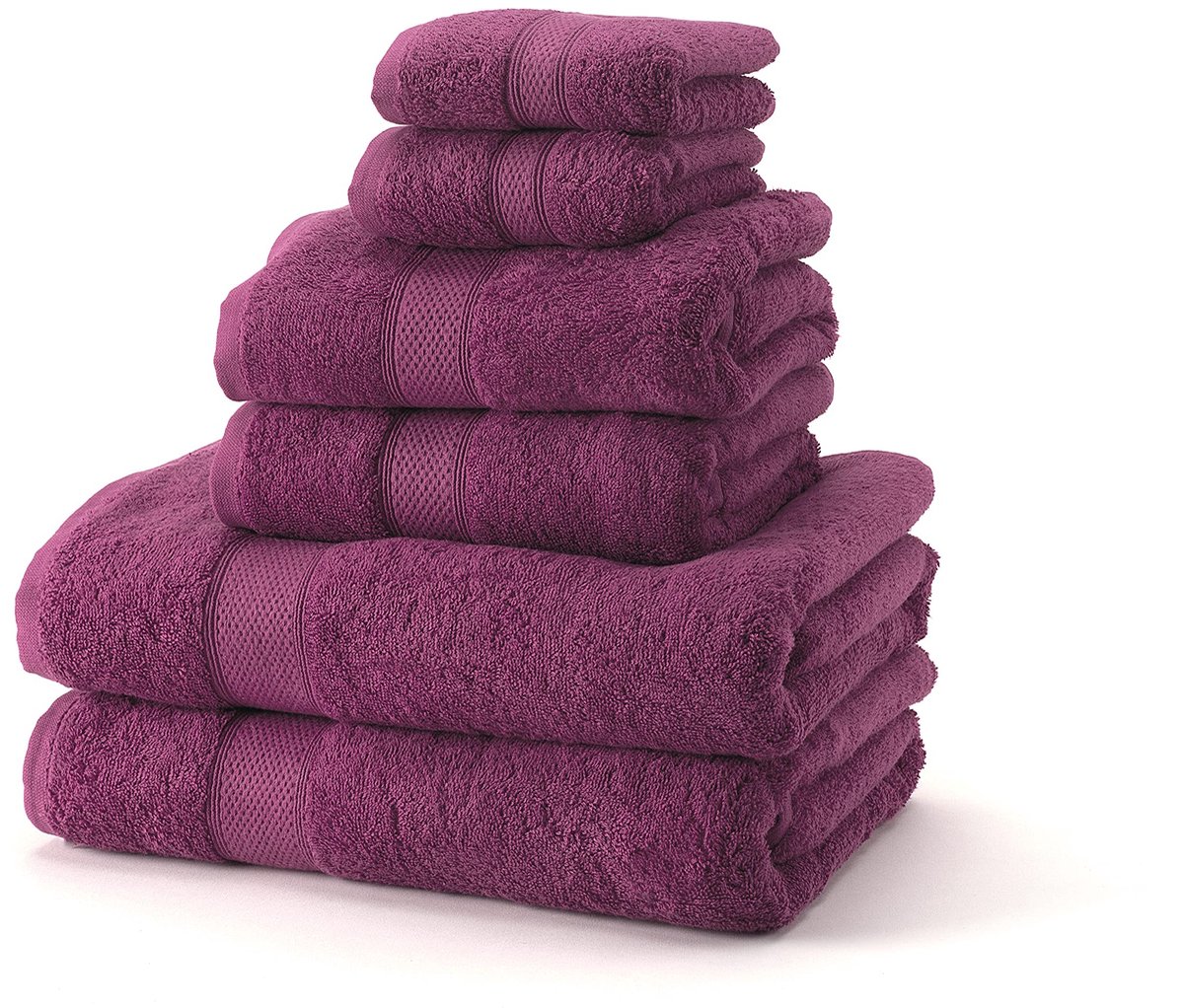 Omgoods - Handdoekenset 6-delig - 100% Gekamd Katoen 450 g/m² - Malve