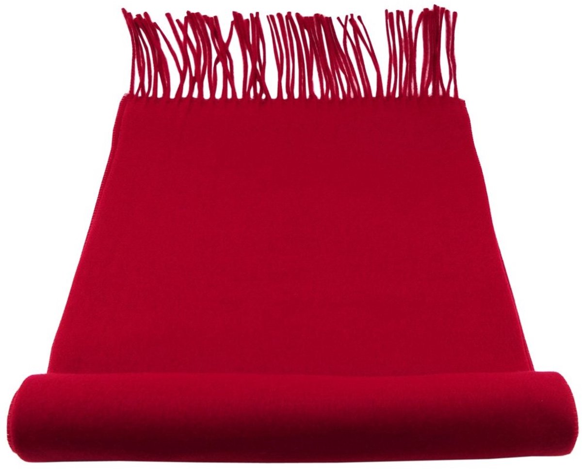 Omgoods - Fijne Effen Designer Sjaal van Cashmink in Rood