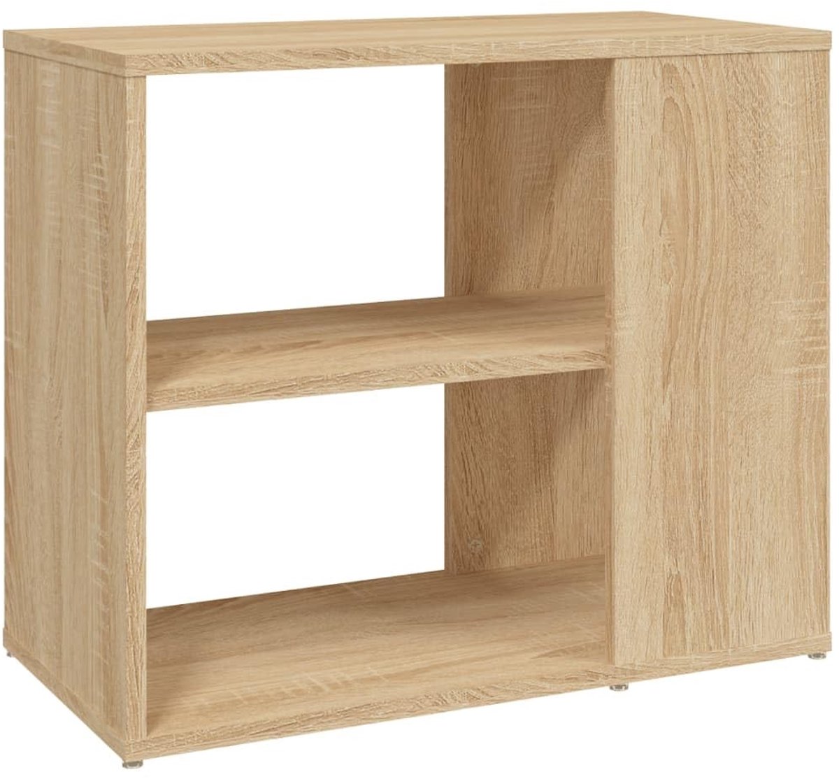 Omgoods - Houten Side Cabinet met 2 Planken in Sonoma Eiken