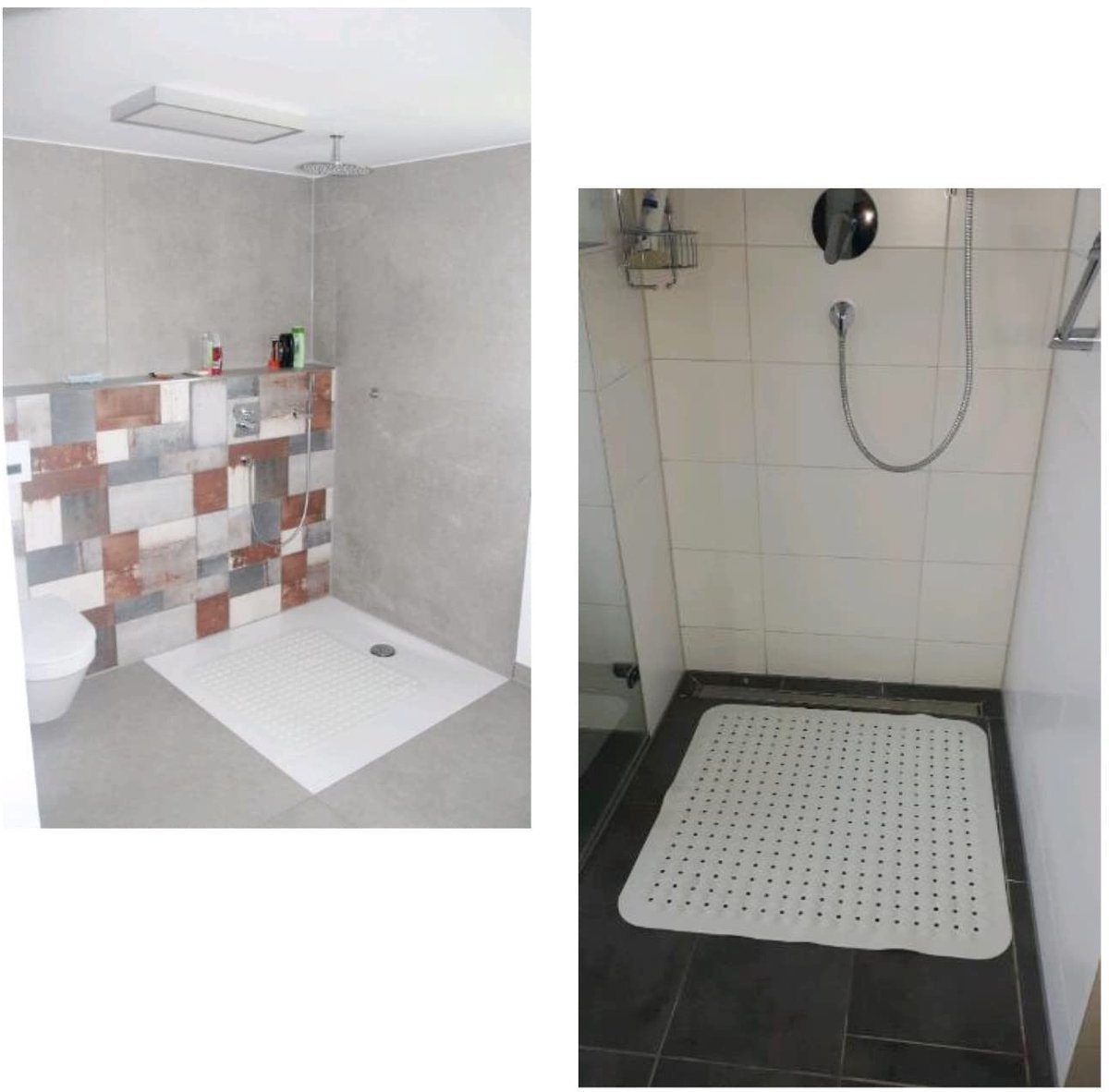 Omgoods- Douchemat Antislip - Extra Grote Vierkante Douchemat 80 x 80 cm - Voetmassagemat - Duurzaam - Met Zuignappen - Stimuleert Voetzenuwen - Badmat