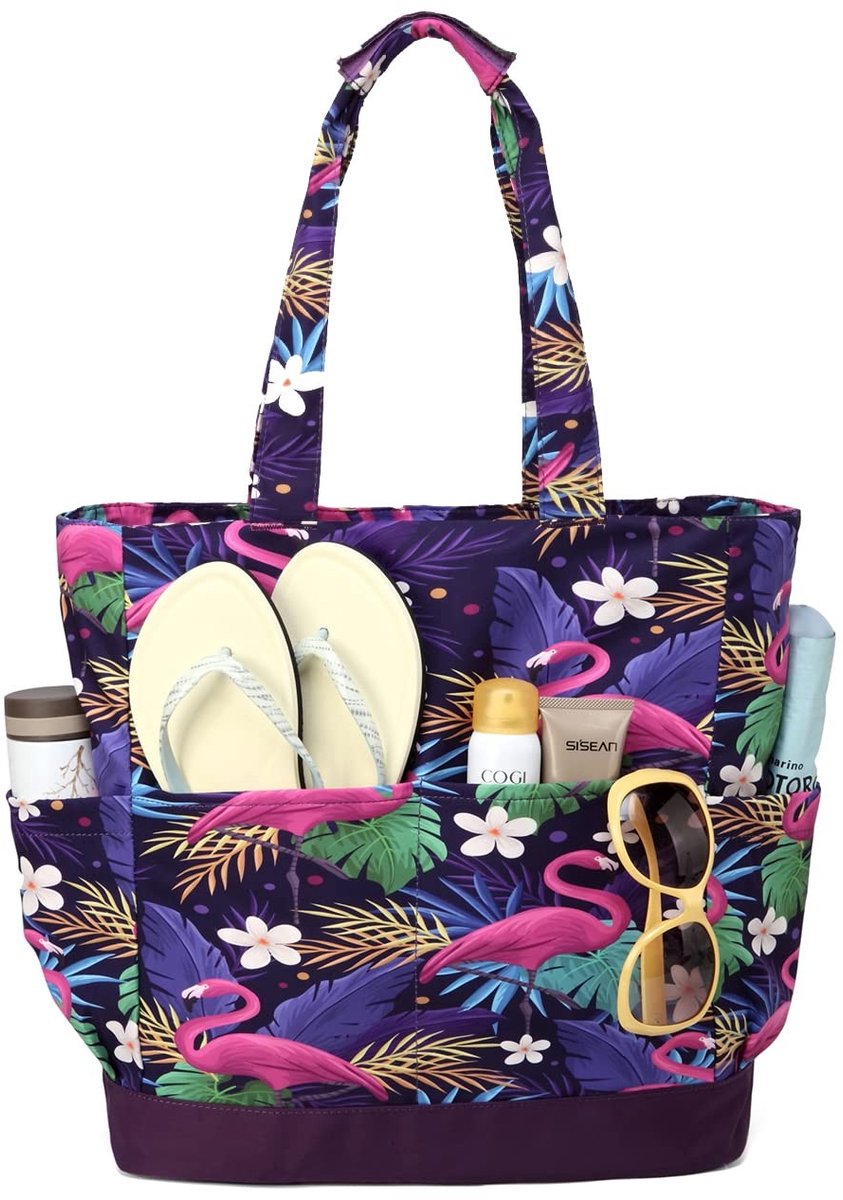 Omgoods - Vrouwen Waterproof Strandtas, Lichtgewicht Met Meerdere Compartimenten