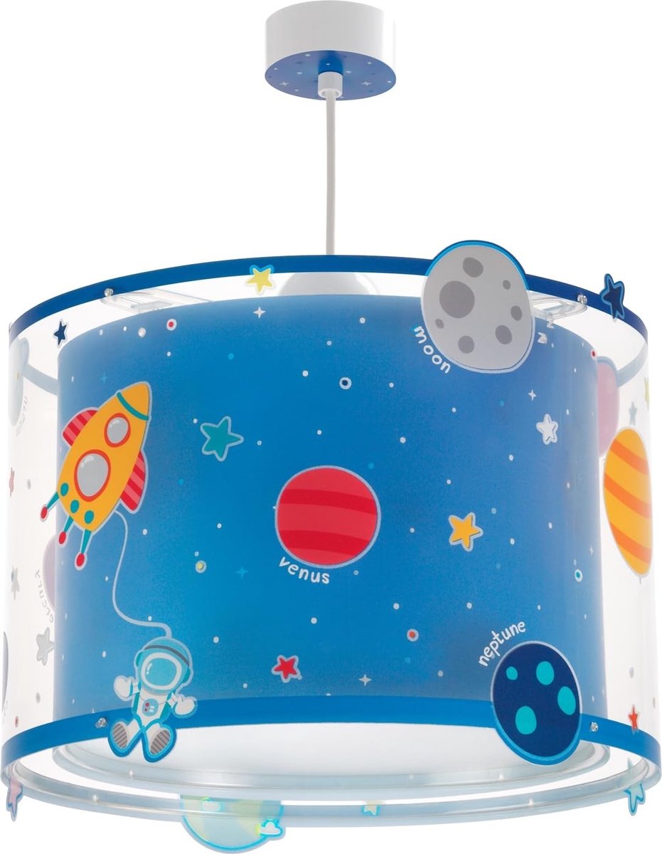 Omgoods - Kinderhanglamp Planeten Universum Blauw