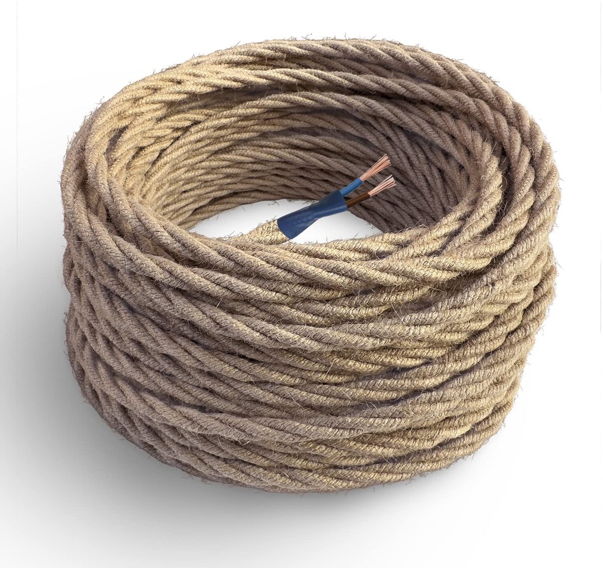 Omgoods - Kleurige Elektrische Fabricage Kabel Jute 20m voor Lampen