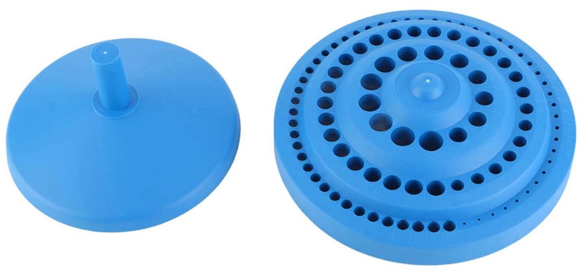 Omgoods - Boor Opbergdoos - Boor Organisator - Hard Plastic - Blauw - 100 Stuks - Geschikt voor Gereedschap - Opbergkoffer