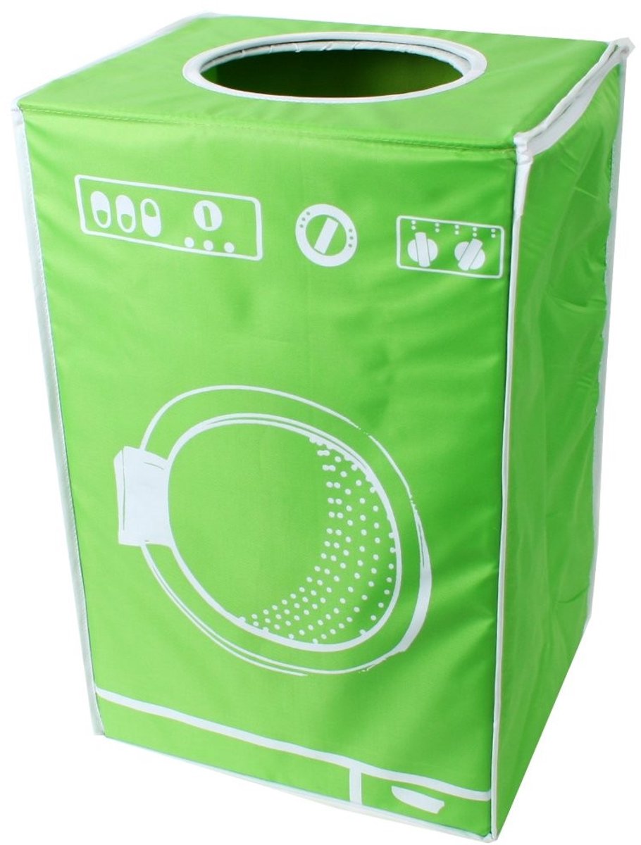Omgoods - Vouwbare Wasmand met Deksel en 50 Liter Capaciteit - Groene Variant