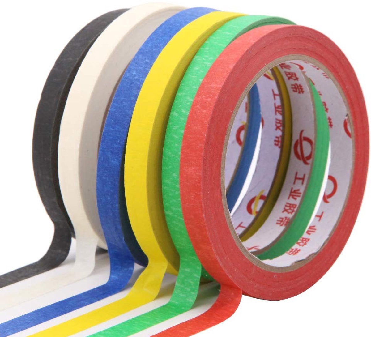 Omgoods - Set van 6 Kleurrijke Maskingtape voor Creatieve Klussen