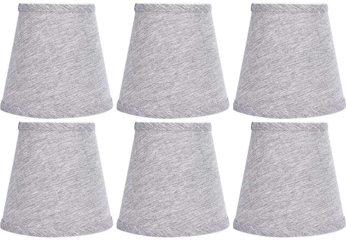 Omgoods - Lampenkap - Modern - Scandinavische stijl - Zilvergrijs - Accessoire voor E14 lampen - Geschikt voor tafellamp en kroonluchter