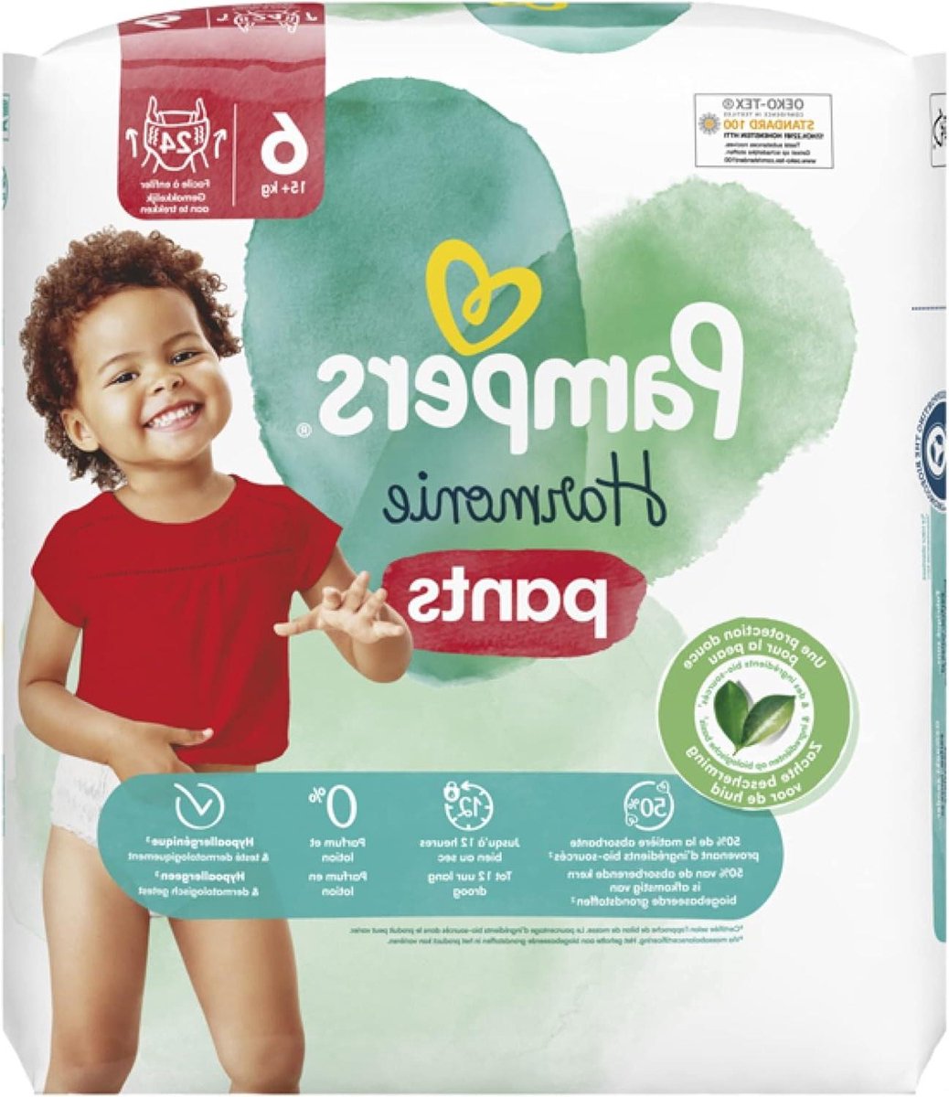 Baby luiers - Broekjes - Baby verzorging - Huidvriendelijk materiaal - Maat 6 - Wit