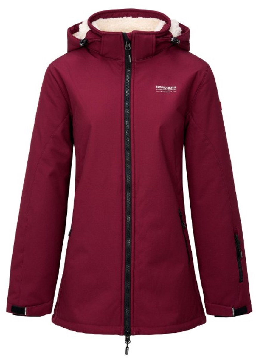 Jas Teddy bordeaux gevoerde sofshell Nordberg - maat M