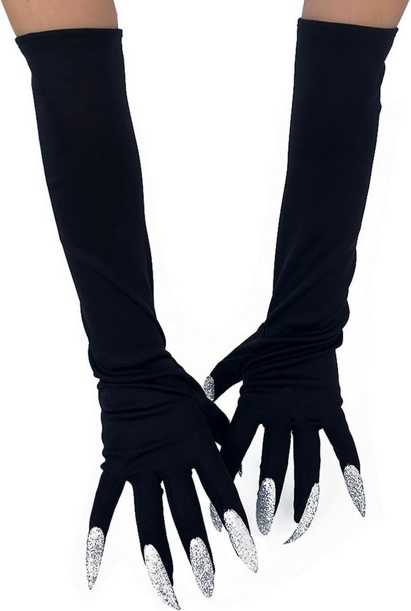 Dames Lange Handschoenen met Klauwen voor Halloween, Carnaval en Cosplay - Wolf Nagel Ontwerp