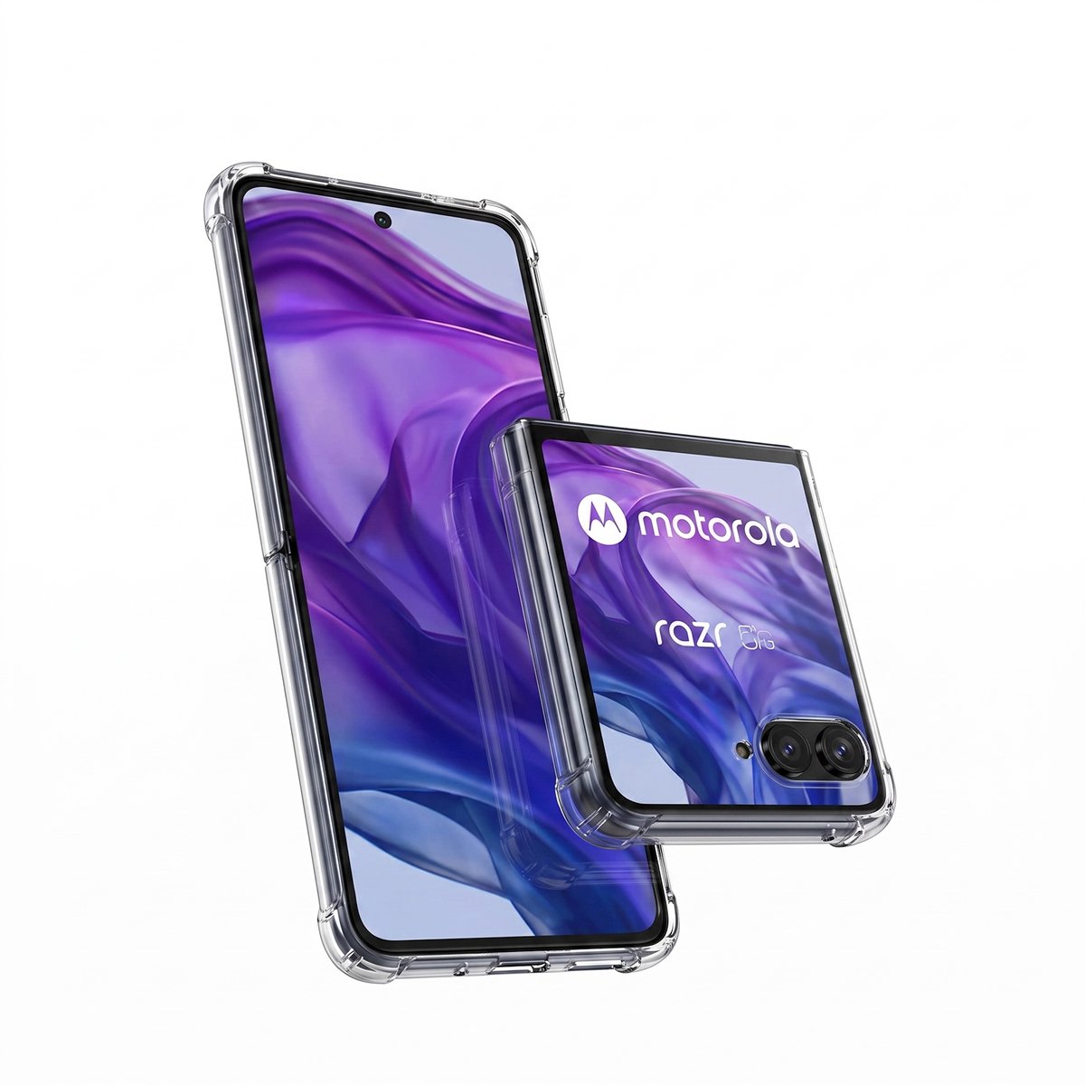 Hoesje geschikt voor Motorola Razr 70 Plus / 50 Ultra – CrystalClear Back Cover – Schokbestendig – Transparant