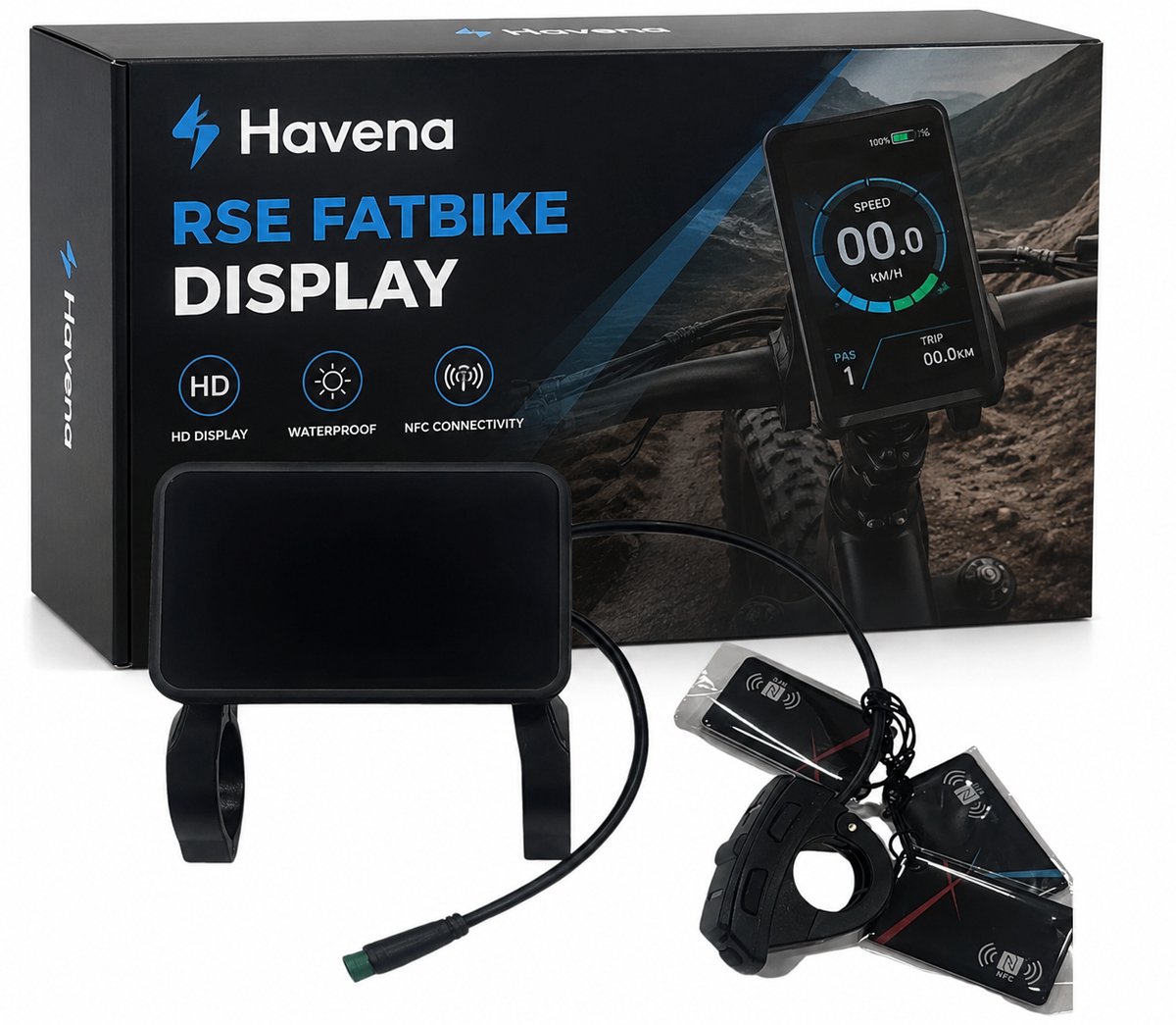 RSE Fatbike Display met NFC | LCD Scherm | 7GO & Havena