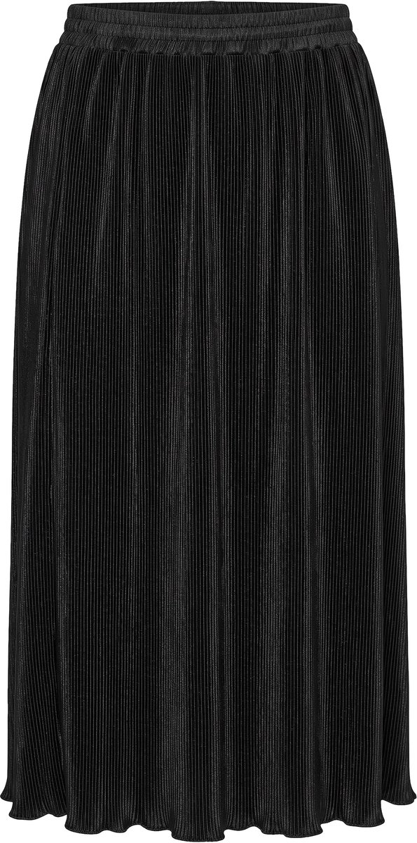 Angel of Style - Dames - Plissé rok A-lijn midi-lengte elastische tailleband - Zwart - Maat 60