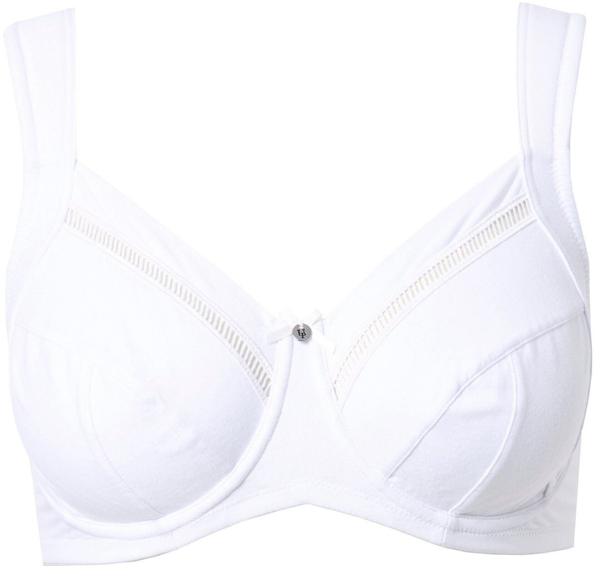 Ulla Popken - Dames - Beugelbeha kanten lint - Sneeuwwit - Maat 115F