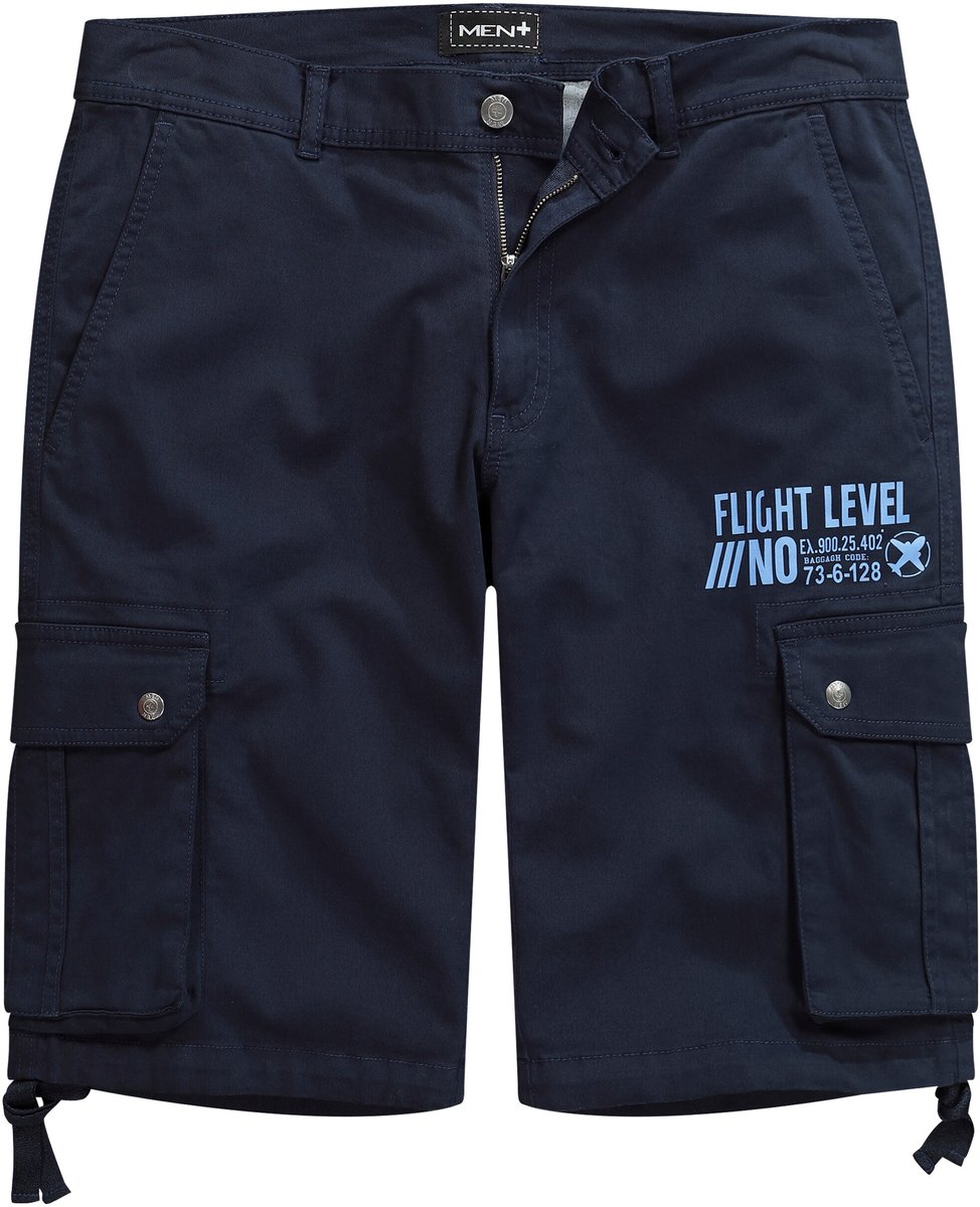 Men Plus - Heren - Cargobermuda comfortabele pasvorm veel zakken - Navy blauw - Maat 54
