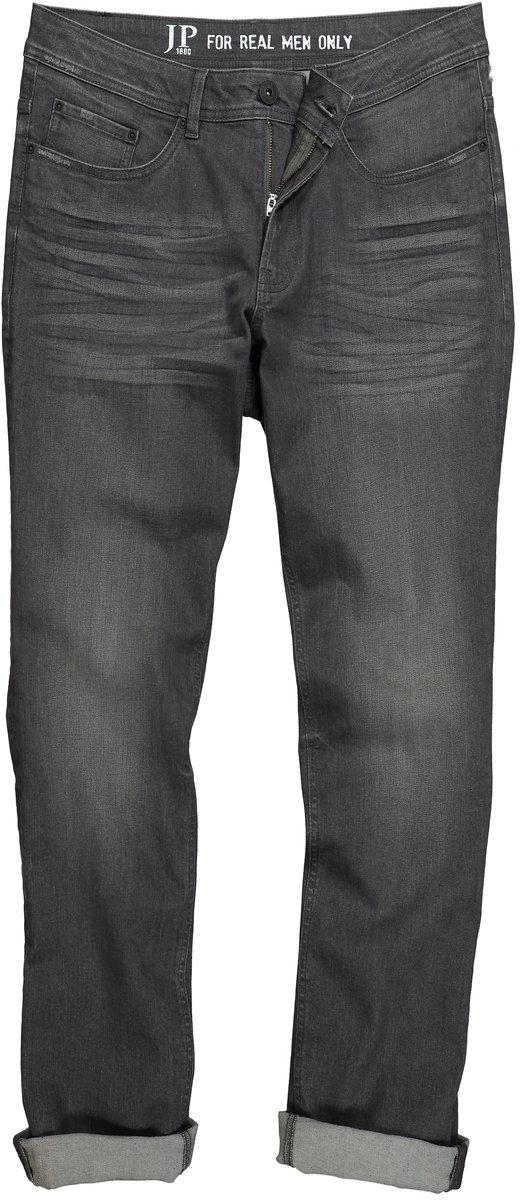 JP 1880 - Heren - Jeans Buik-Fit FLEXNAMIC® denim Regular-Fit 5-pocket - Grijs denim - Maat 68