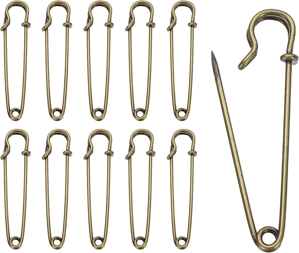 Veiligheidsspelden - Naaispelden Klemmen - Kleding Fixeren - Roestvrij Gegalvaniseerd - 57 mm - Brons