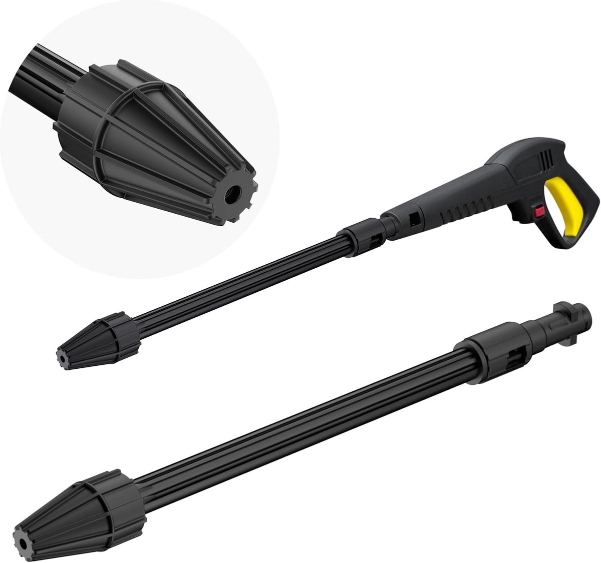 Geschikte vuilblazerlans 160 bar geschikt voor, roterend mondstuk geschikt voor Kärcher K2 K3 K4 K5 K7, sproeilans geschikt voor Lavor/Parkside hogedrukreiniger accessoire 160 bar – foto 3
