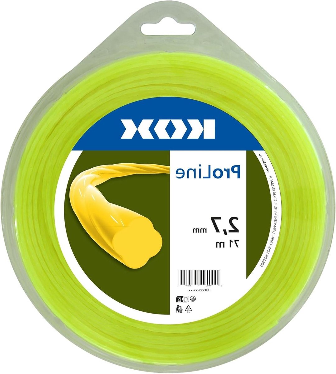 Gras trimmer draad - Trimmerlijn bosmaaier - Onkruid snijden - Gedraaide vorm - 3 mm 280 m - Geel
