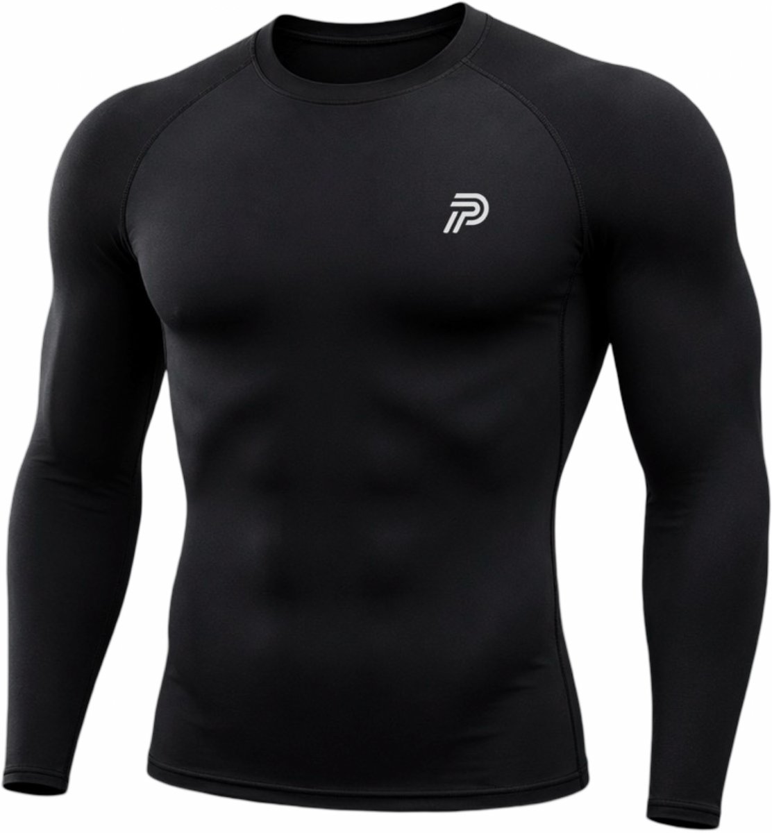 PROFORM Compressieshirt Heren – Sportshirt Lange Mouw – Thermoshirt Fitness, Voetbal & Hardlopen – Zwart – Maat XL