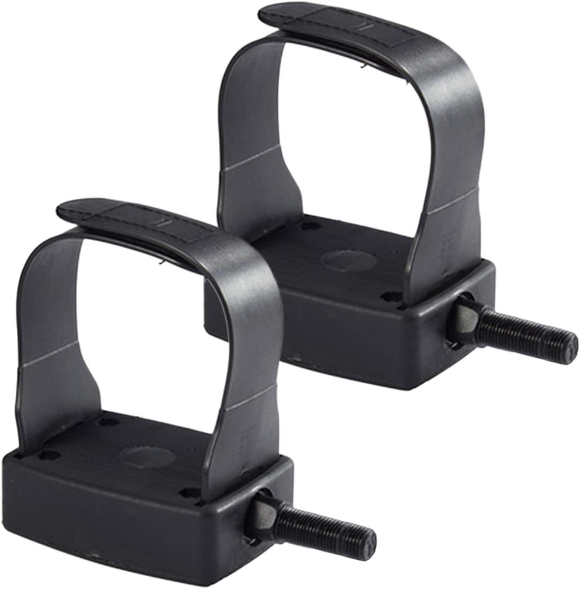 Stationaire Fiets Pedalen - Vervangingspedalen Hometrainer - Thuis Fitness Workout - Antislip Voetbevestiging - Standaard Schroefdraad - Zwart