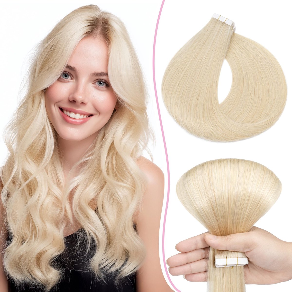 Omgoods - Tape-in Haarextensions - Echte Haarstukken - 50 cm