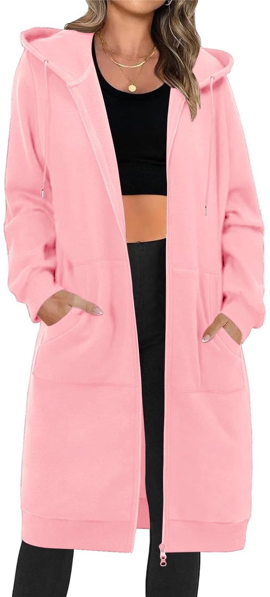 Omgoods - Dames Hoodie met Kap en Rits voor Herfst en Winter