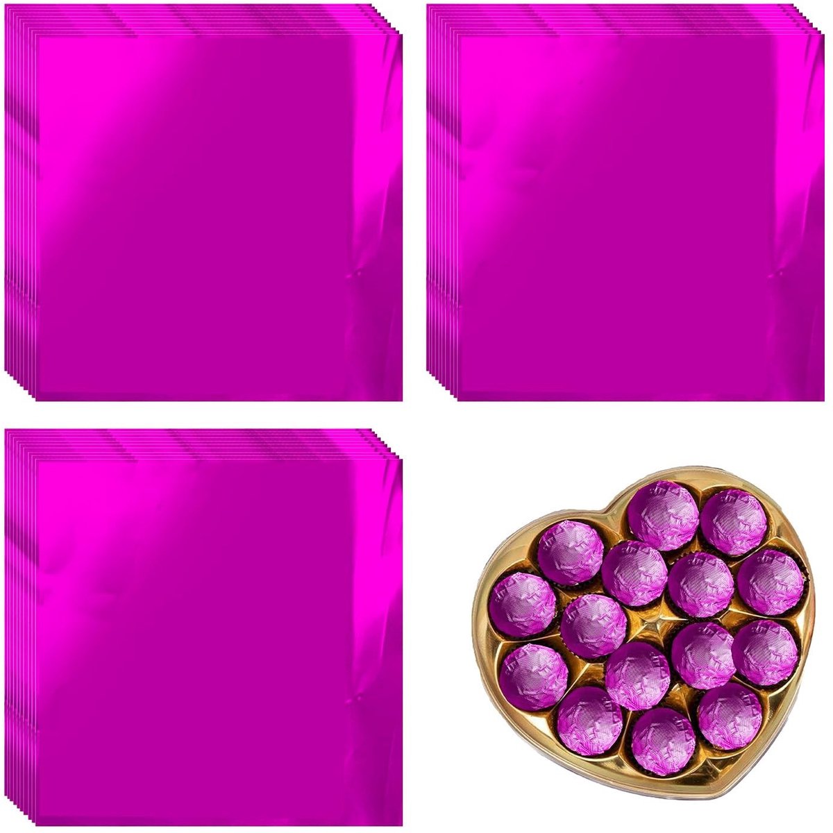 Omgoods - Set van 200 Chocoladeverpakkingen voor Feestjes
