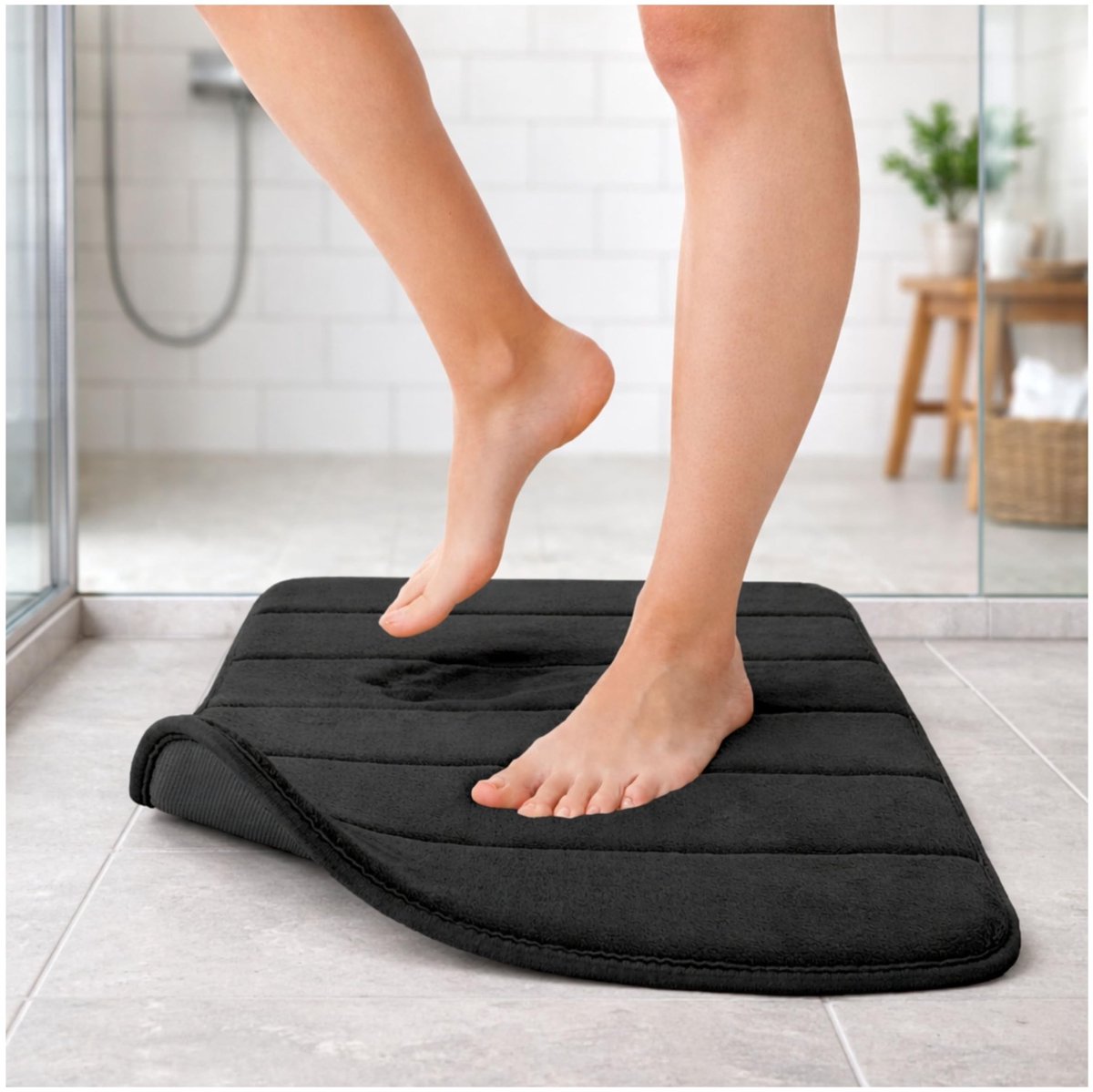 Omgoods - Zachte Microfibre Badmat 40 x 60 cm met Antislip en Sneldrogend Effect