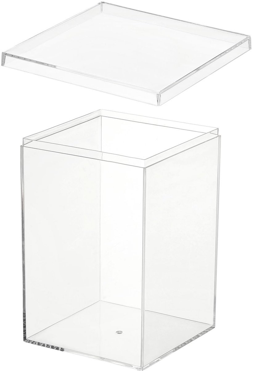 Omgoods - Acrylopbergdoos met Deksel 15 x 10 x 10 cm Transparant