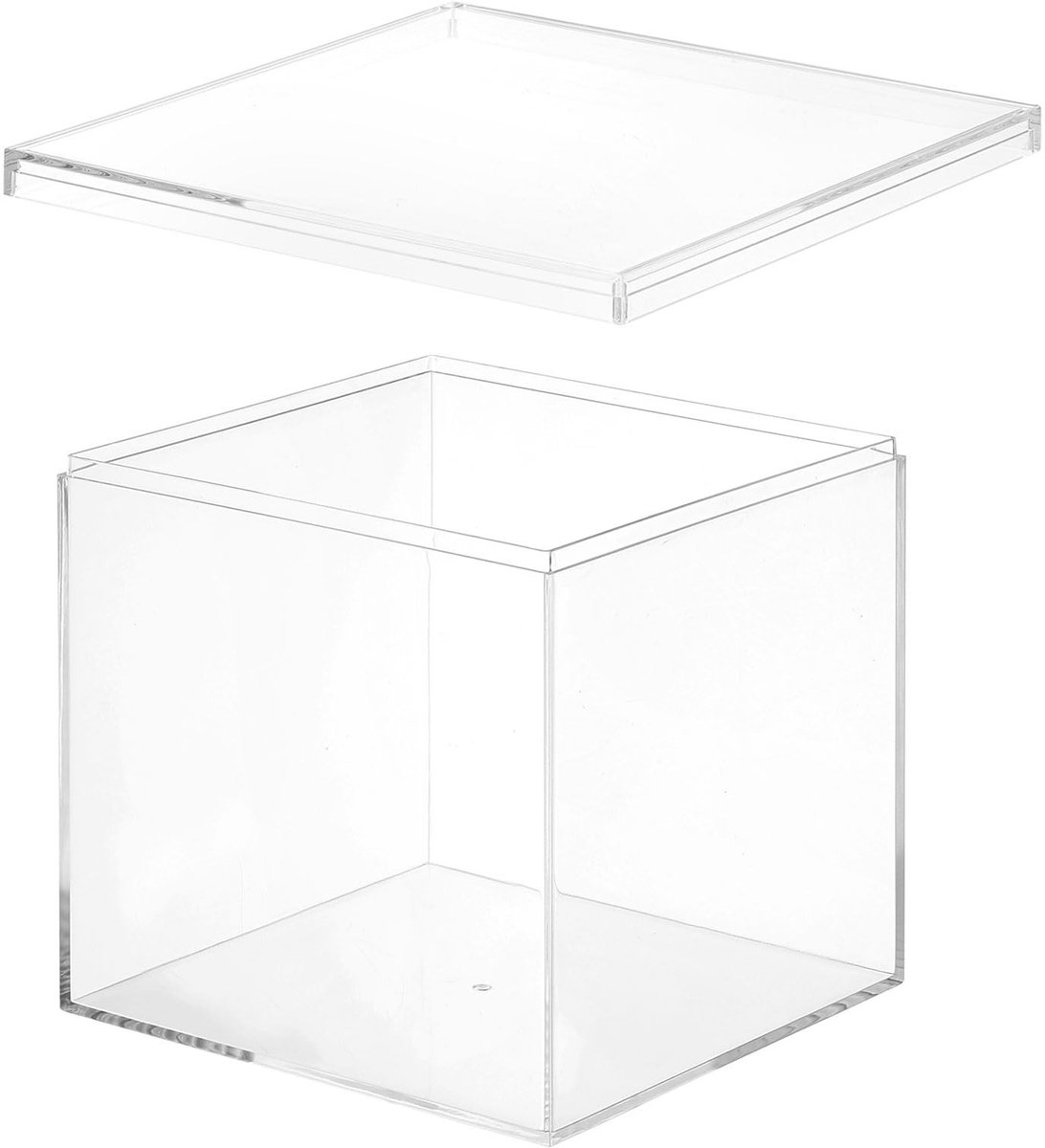 Omgoods - Transparante Acryl Opbergdoos met Deksel 15 x 15 x 15 cm