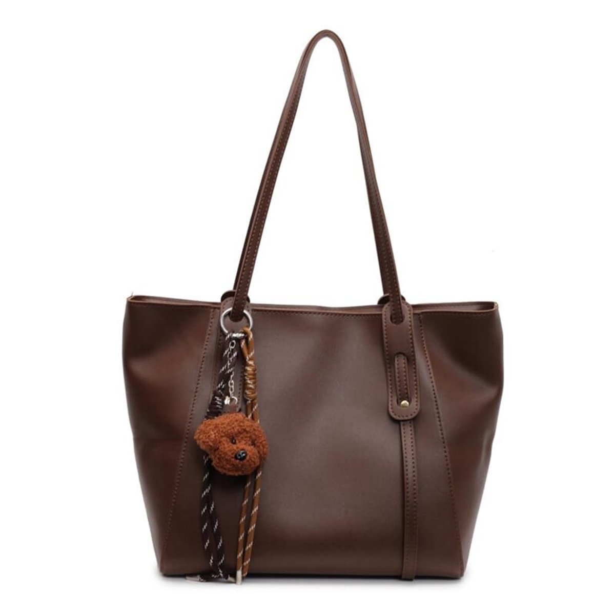 Omgoods - Dames Vintage Leren Schoudertas met Handvat
