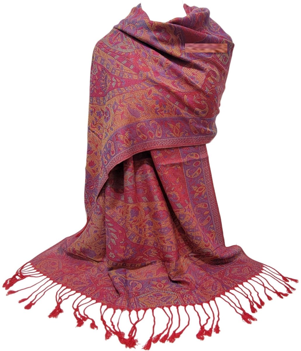 Omgoods - Pashmina Sjaal met Bloemenpatroon, All Seasons
