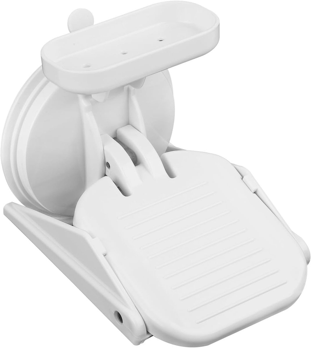 Omgoods- Voetenbank Antislip - Douche Voetenbank met Zuignap - Opvouwbare Voetenbank - Herbruikbare Scheer Kruk - Roestvrij Staal - 18x11,5x4cm - Douchekruk