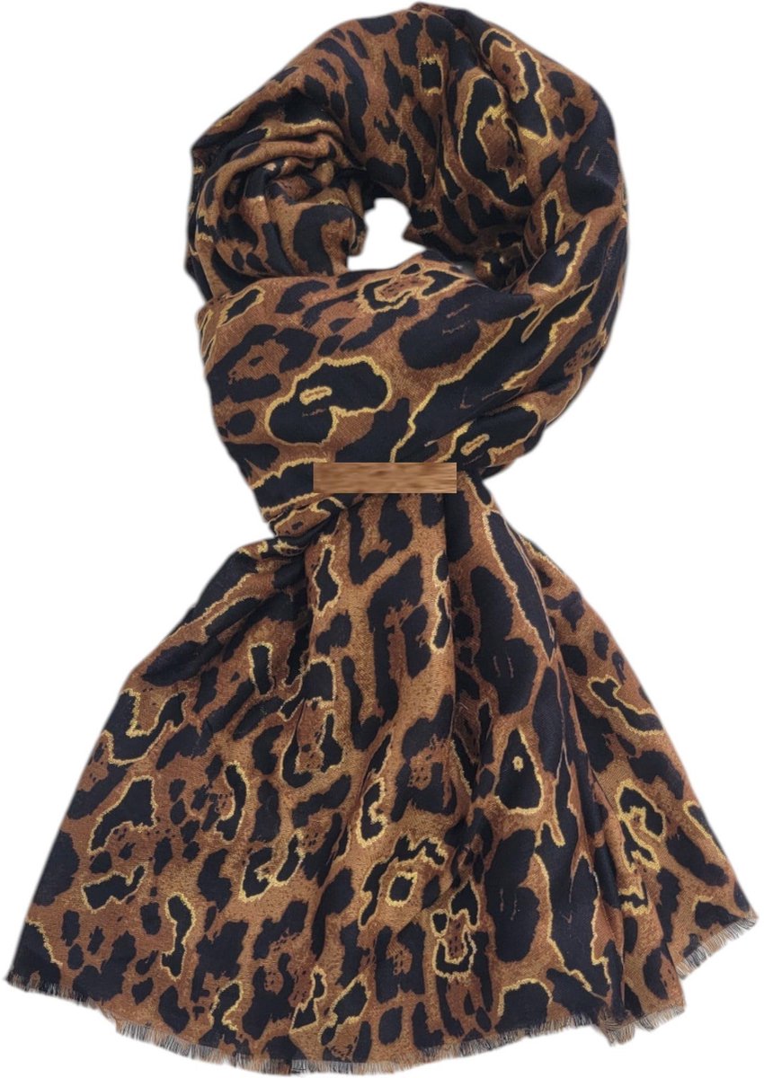 Omgoods - Dierenprint Sjaal van Polyester in Grote Maat
