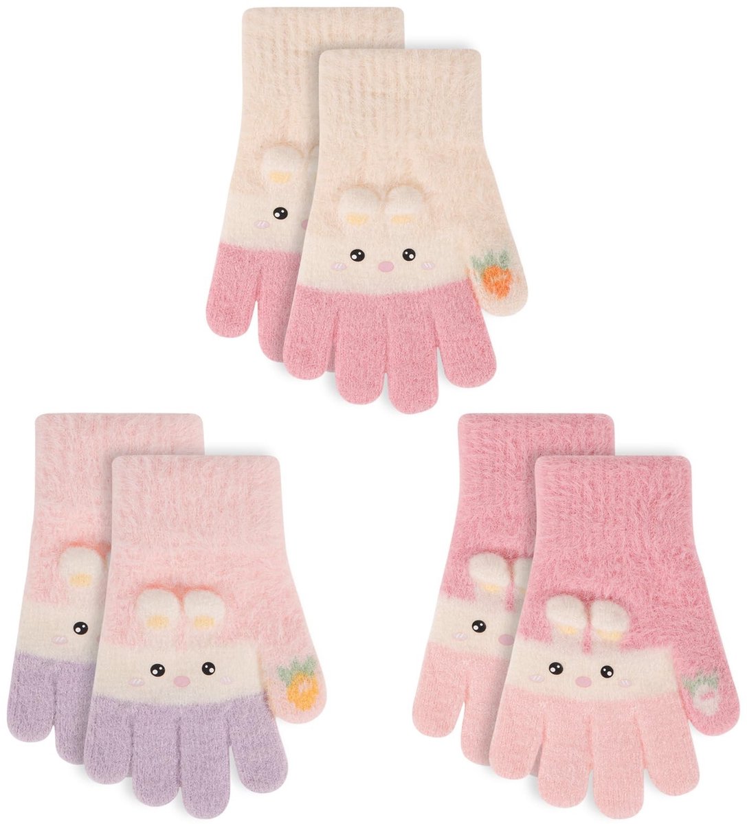 Omgoods - Set van 3 Warme Magische Handschoenen voor Kinderen