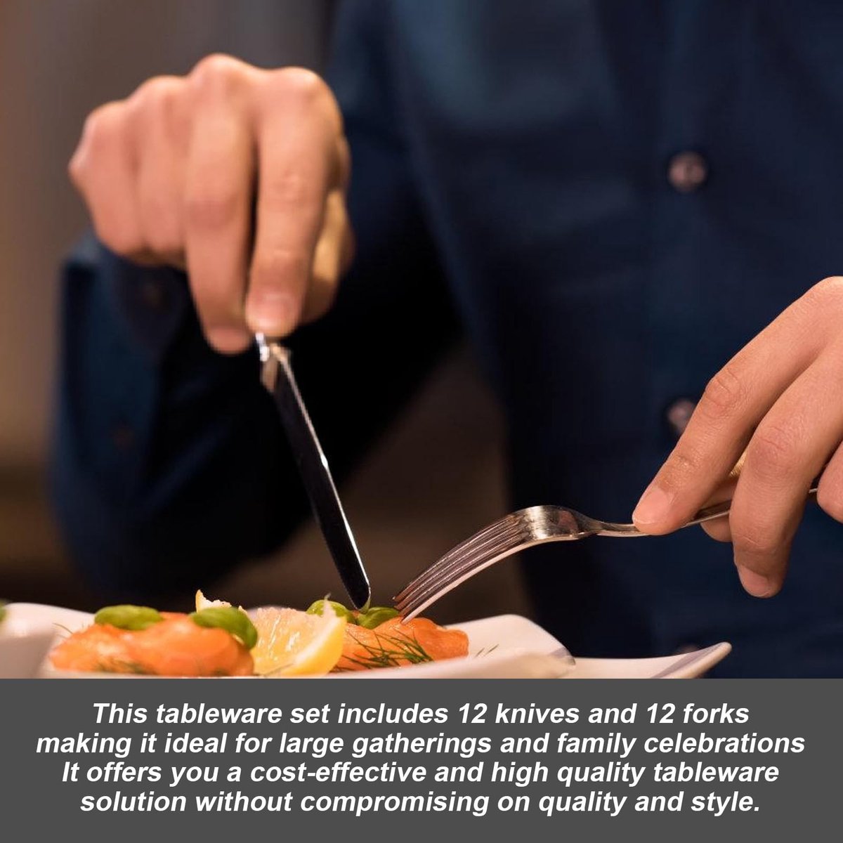 Omgoods - Steakbestek Set van 24 Stuks RVS