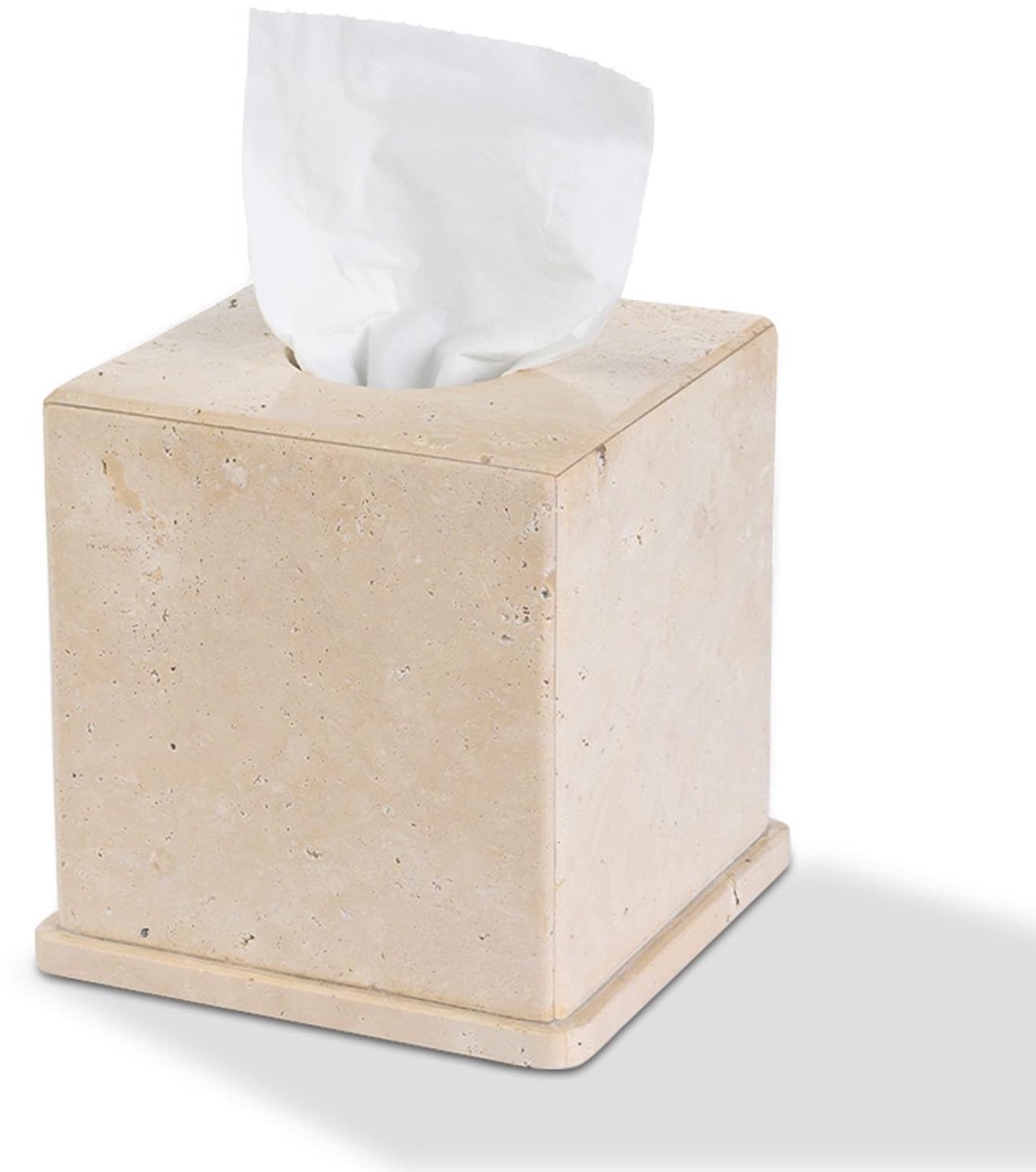 Omgoods - Natuurlijke Travertine Tissue Box voor Huisdecoratie