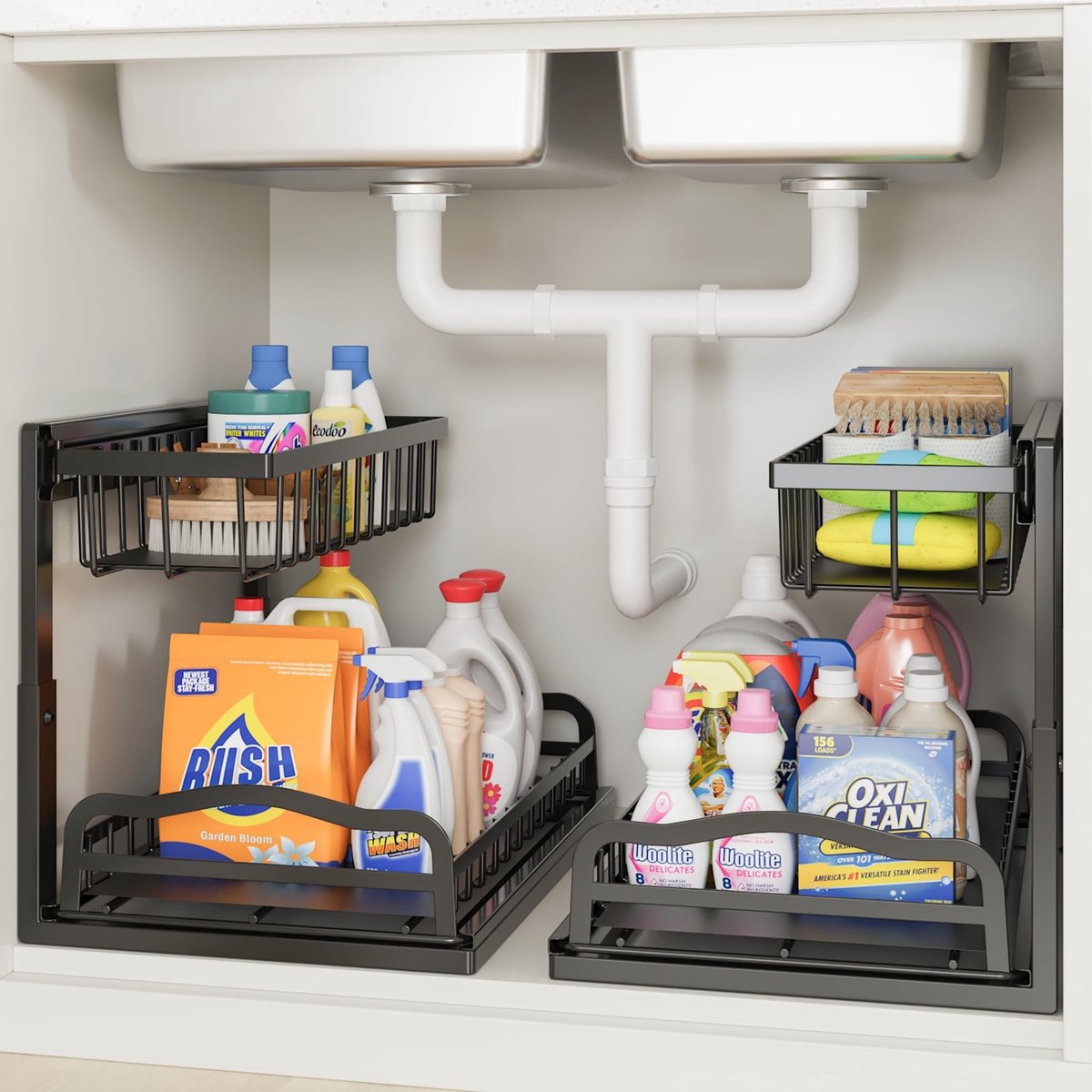 Omgoods - Keuken Organizer Onder de Gootsteen met 2 Niveaus
