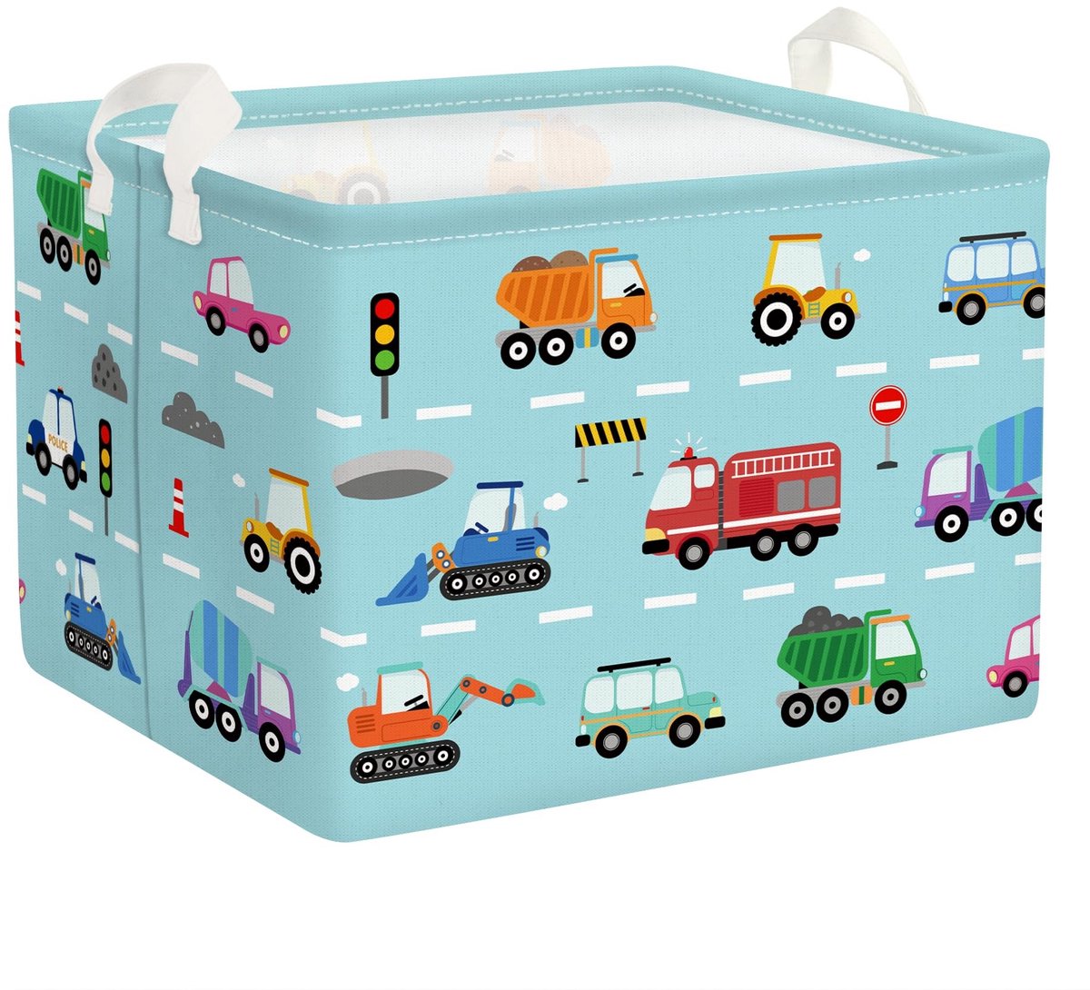 Omgoods - Vouwbare Kinderwasmand met Brandweermotief - 36 Liter