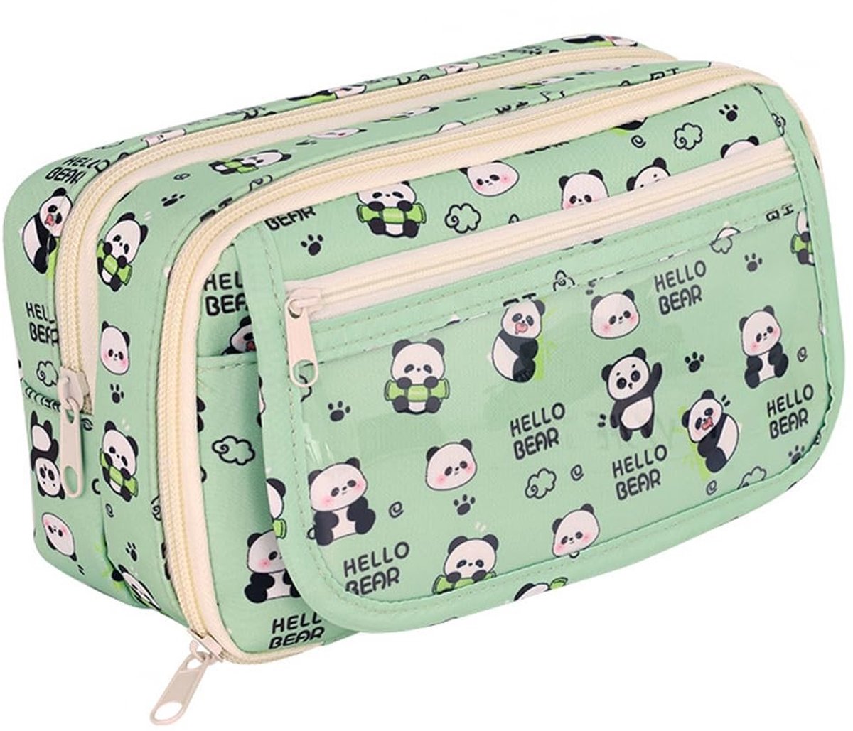 Omgoods - Panda Pennendoos met Grote Capaciteit voor School en Reizen