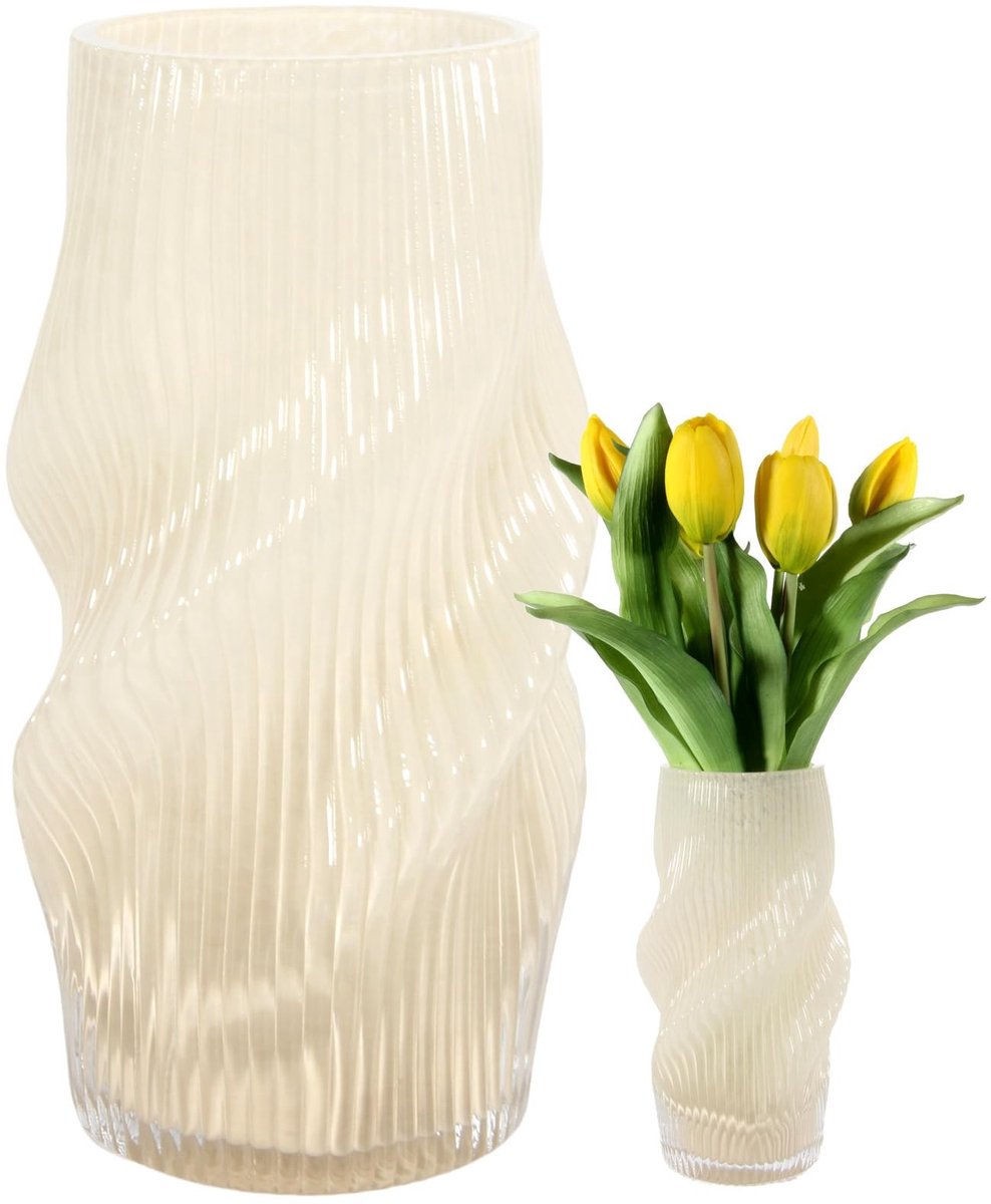 Omgoods - Moderne Handgemaakte Glazen Vaas voor Bloemen