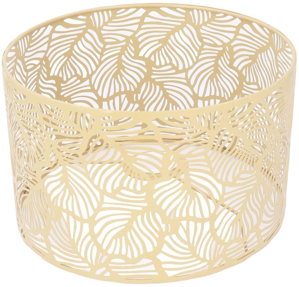 Omgoods - Holle Gesneden Metalen Lampenkap - Moderne Decoratie voor E14 E27 Lampen (Goud)
