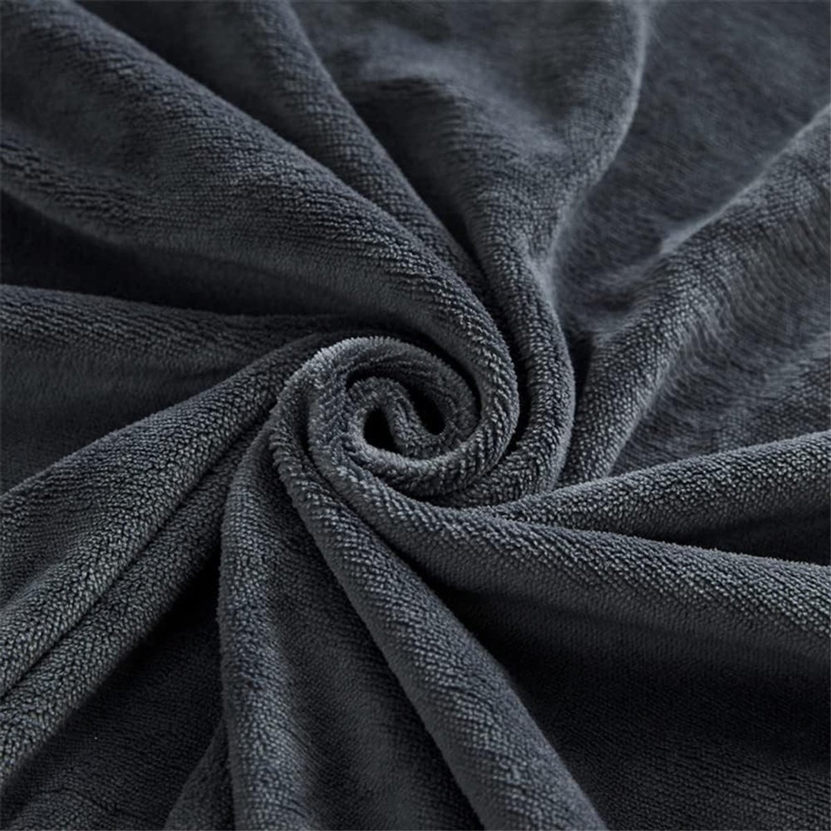 Omgoods - Warme Fitted Sheet van Microfleece 90x200 cm in Donkergrijs