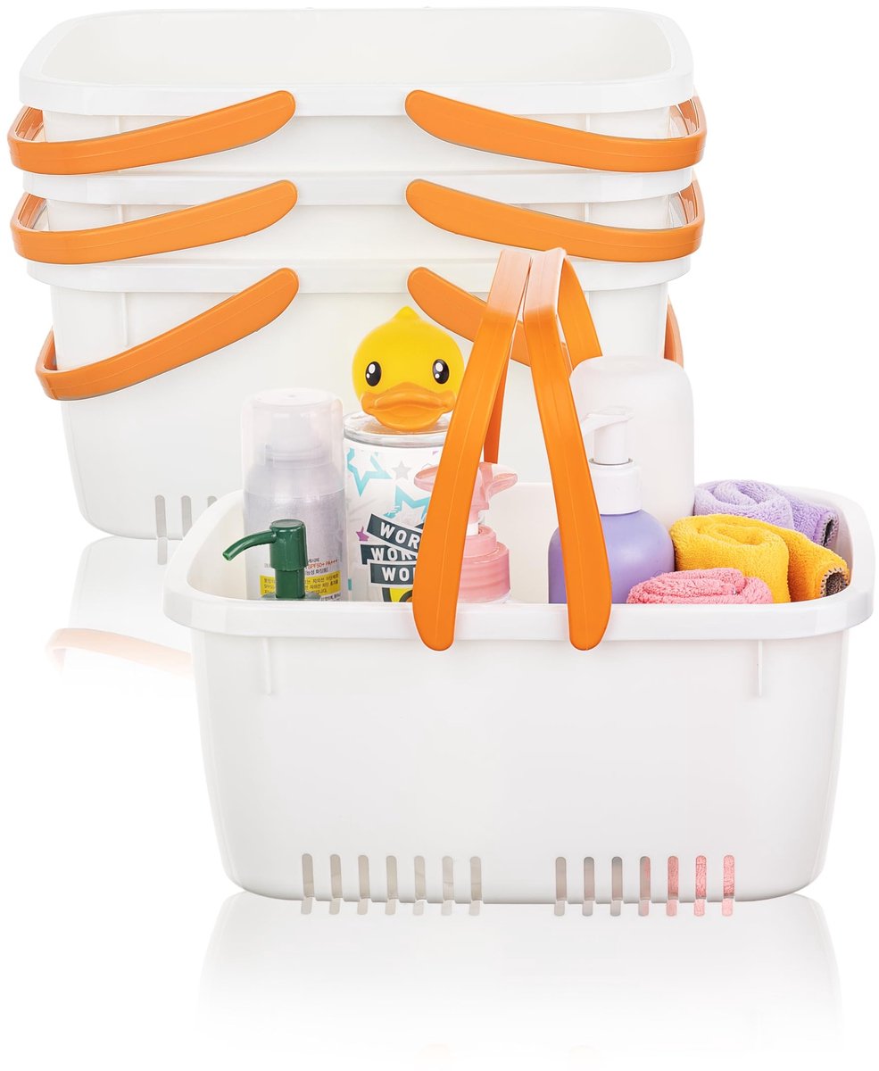 Omgoods - Plastic Shower Caddy Basket met Opvouwbare Handvat en Ventilatiegaten
