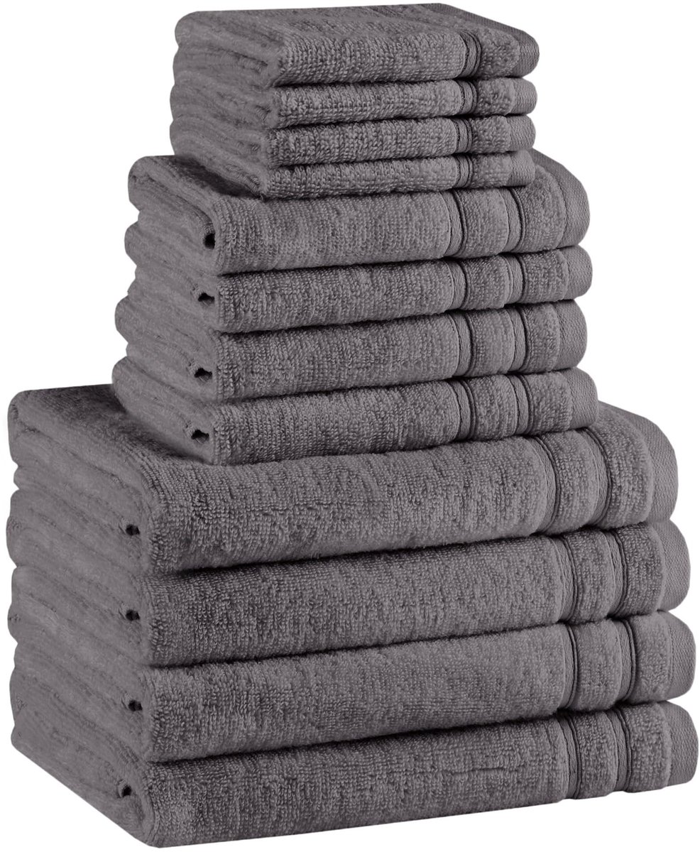 Omgoods - Set van 12 Sneldrogende Badhanddoeken van 100% Katoen