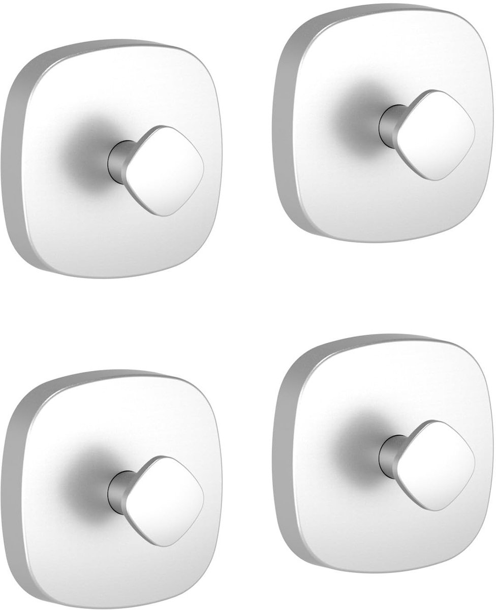 Omgoods - Set van 4 Zuignap Haken Zilver - Max 5kg - Voor Badkamer en Keuken